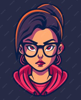 lady-geek-cartoon-vector-illustration_949611-12731